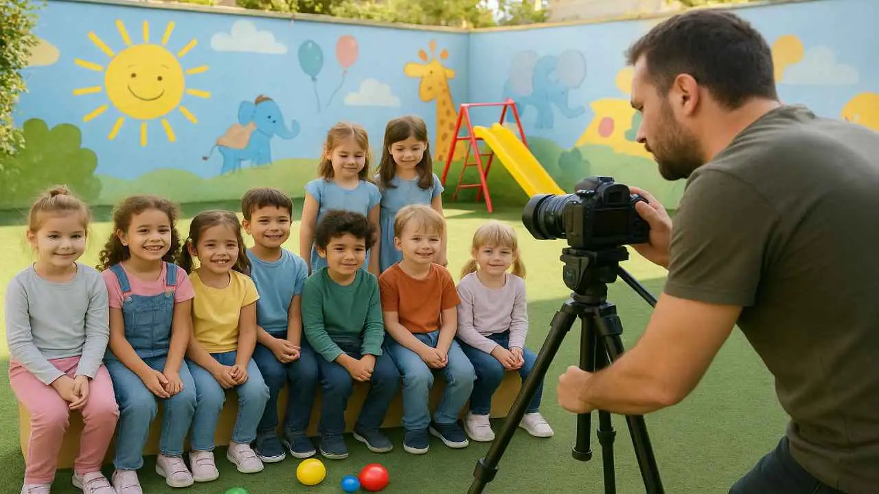 آماده کردن کودک برای عکاسی در مهد کودک