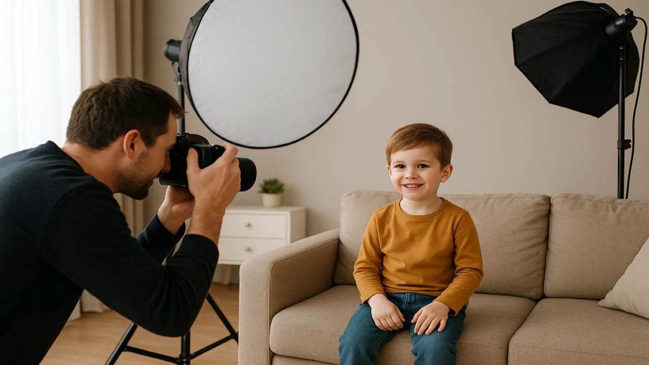 آماده کردن کودک برای عکاسی در منزل