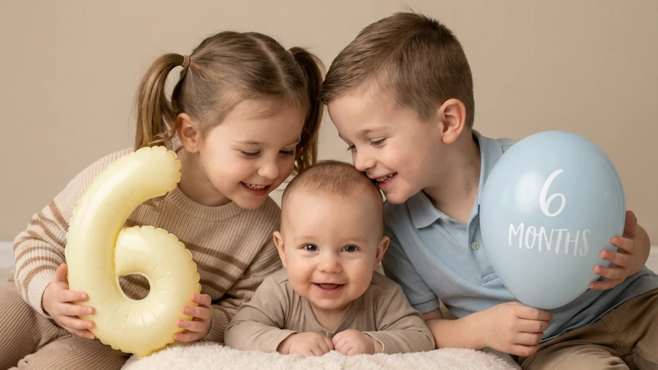 ایده عکس شش ماهگی نوزاد پسر