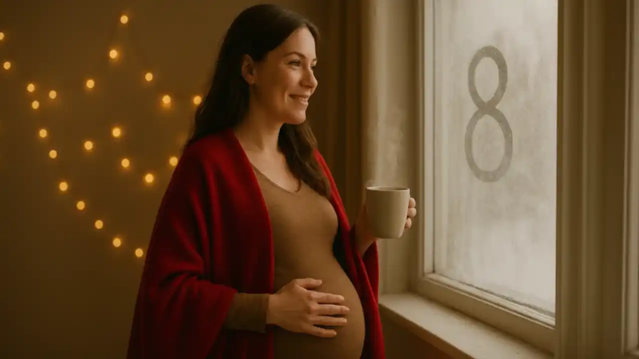 ایده‌ی عکس های کریسمسی با تم ماه بارداری